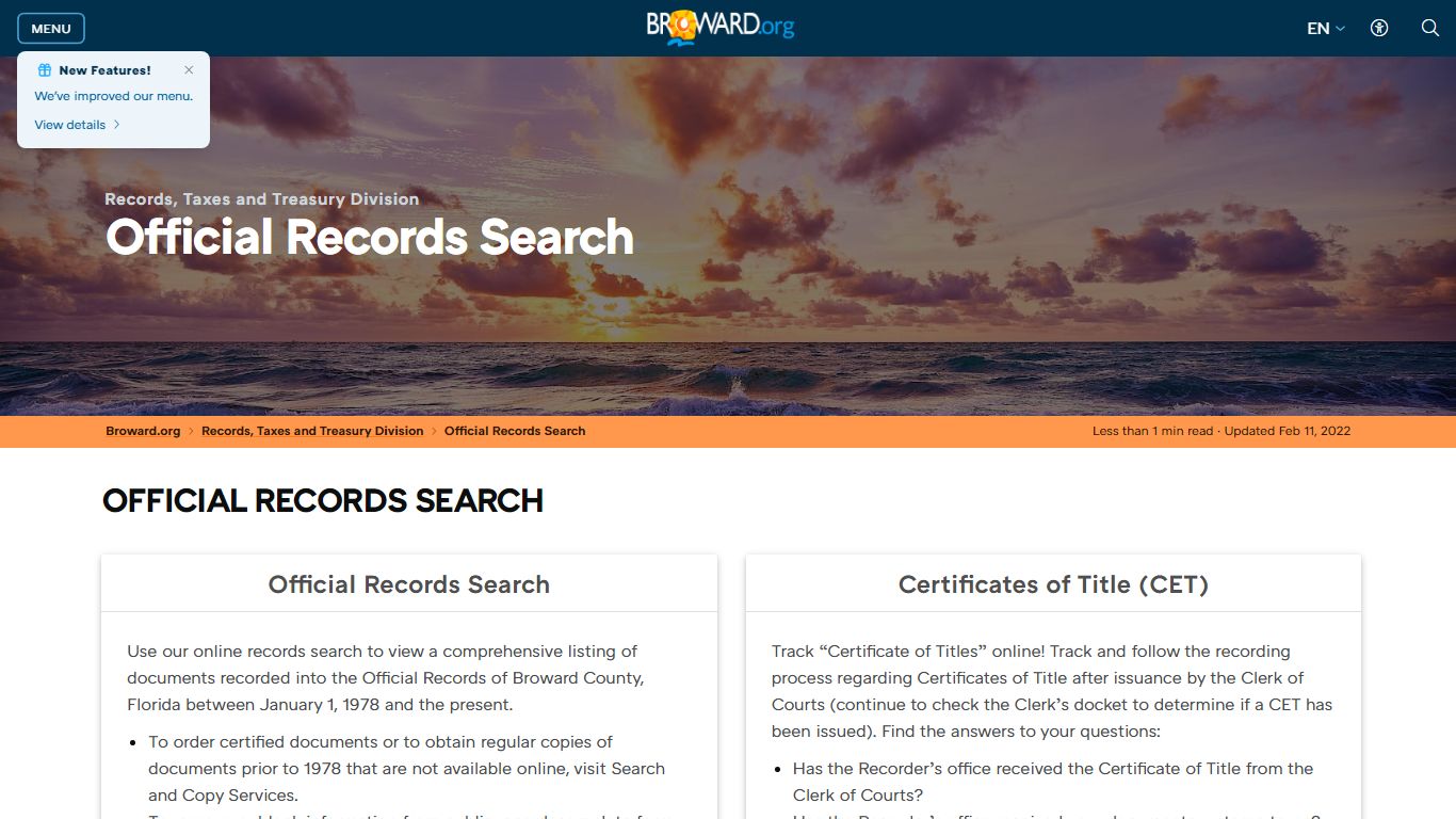 Records Official Records Search - Broward County, Florida